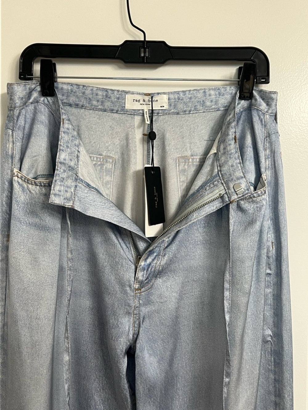 NWT rag & bone Miramar Satin Phoebe Pant in Mica Size Medium - Picture 4 of 11